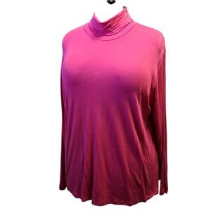 Gudrun Sjödén Hot Pink Long Sleeve Turtleneck Sz XXL